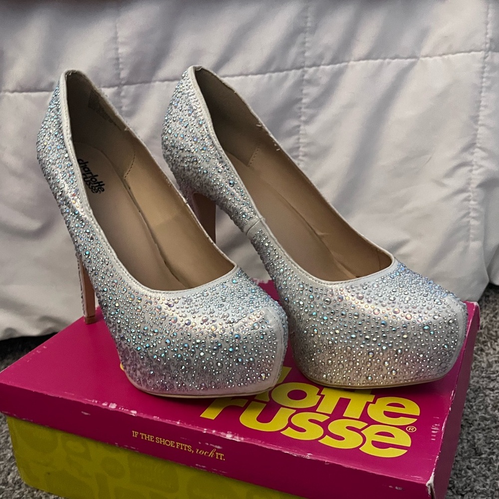 Sparkly rhinestone heels